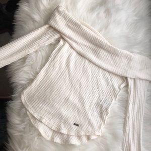 White Off the Shoulder tee